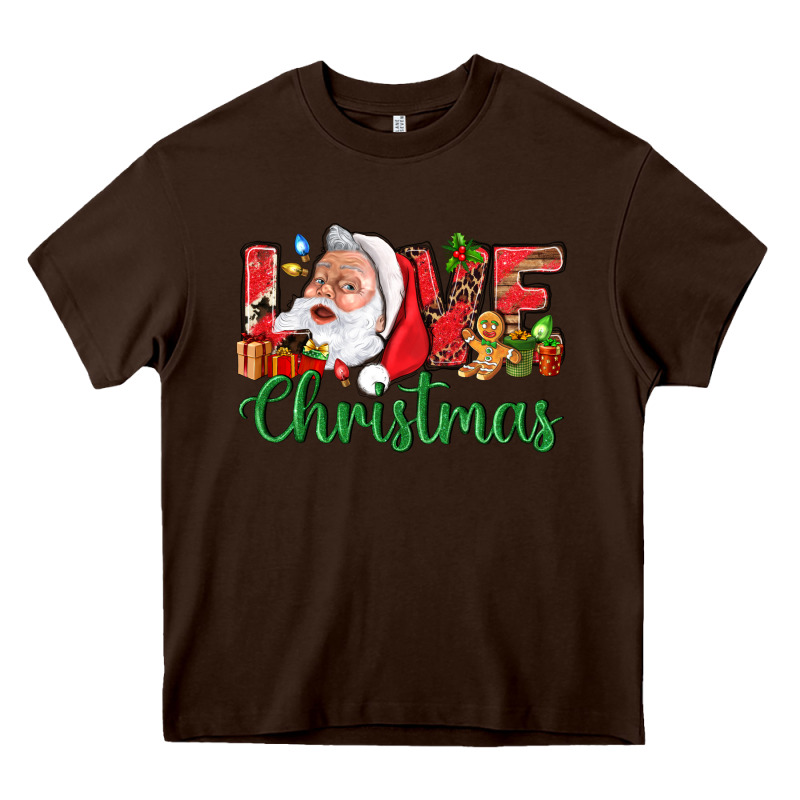 Love Christmas With Santa Heavy Core Tee by BundleAndBundleShop | Teevron