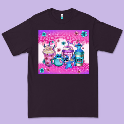 Stitch Coffee Cups Premium Tee Designed By Jasminsmagicworld