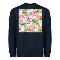 Easter Bunnies With Carrots Seamless Pattern Heavyweight Sweatshirt | Teevron