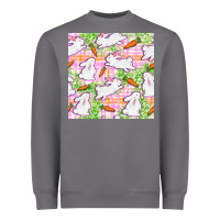 Storm Easter Bunnies With Carrots Seamless Pattern Heavyweight Sweatshirt - BundleAndBundleShop