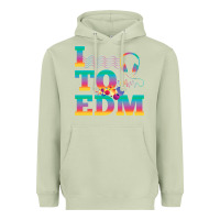 Matcha i listen to edm rainbow letters dj music gift Heavyweight Hoodie - lanVoArt