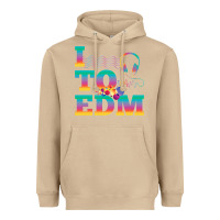 Mushroom i listen to edm rainbow letters dj music gift Heavyweight Hoodie - lanVoArt