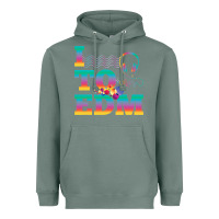 Sage i listen to edm rainbow letters dj music gift Heavyweight Hoodie - lanVoArt