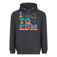 Smoke i listen to edm rainbow letters dj music gift Heavyweight Hoodie - lanVoArt
