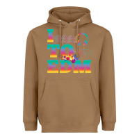 Toasted Coconut i listen to edm rainbow letters dj music gift Heavyweight Hoodie - lanVoArt