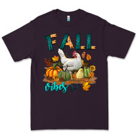 Plum Fall Vibes Chicken Premium Tee - LillyAllenDesigns