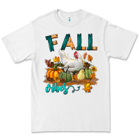 White Fall Vibes Chicken Premium Tee - LillyAllenDesigns