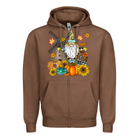 Chestnut Happy Fall Zipper Hoodie - CowhideDigitalArt