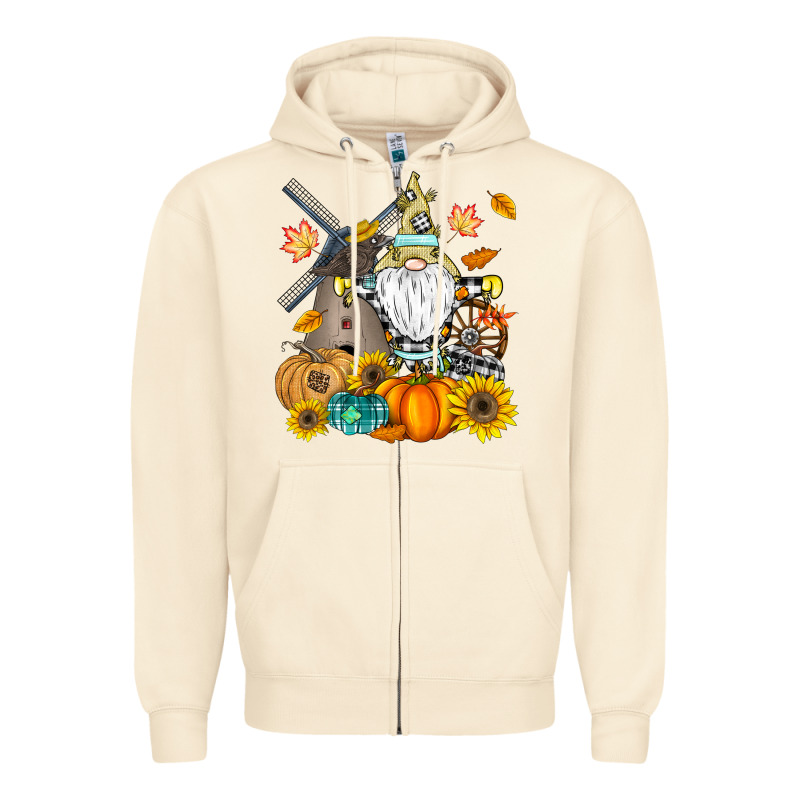 Happy Fall Zipper Hoodie by CowhideDigitalArt | Teevron