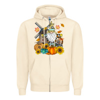 Sandshell Happy Fall Zipper Hoodie - CowhideDigitalArt