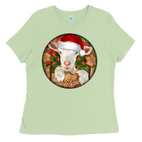 Matcha Baby Cashmere Goat Christmas Ladies Tee - LillyAllenDesigns