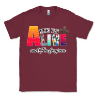Burgundy He is Alive Classic Tee - Bettercallsaul