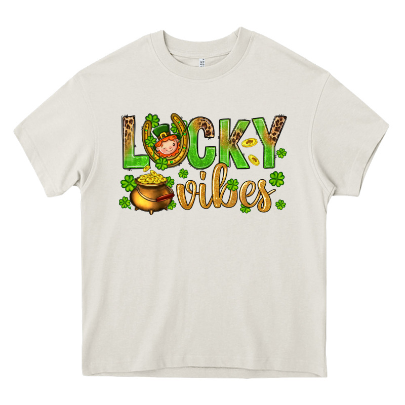 St. Patricks Day Lucky Vibes Heavy Core Tee by BundleAndBundleShop | Teevron