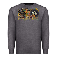 Charcoal Heather peace love pool Premium Sweatshirt - RacoonDesign