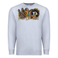 Heather Grey peace love pool Premium Sweatshirt - RacoonDesign