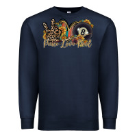 Navy peace love pool Premium Sweatshirt - RacoonDesign