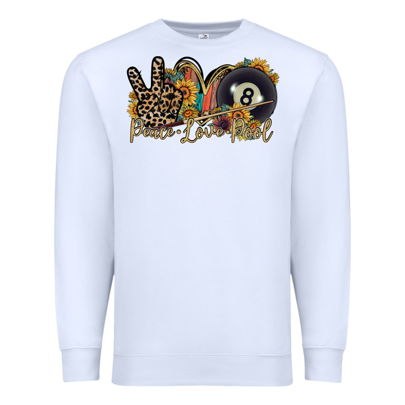 Peace Love Pool Premium Sweatshirt by RacoonDesign | Teevron