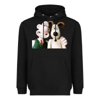 Black the man with his dog taking selfie w.a.l.l.a.c.e Heavyweight Hoodie - lanVoArt