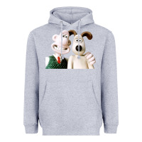 Heather Grey the man with his dog taking selfie w.a.l.l.a.c.e Heavyweight Hoodie - lanVoArt