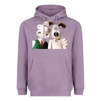 Lavender the man with his dog taking selfie w.a.l.l.a.c.e Heavyweight Hoodie - lanVoArt