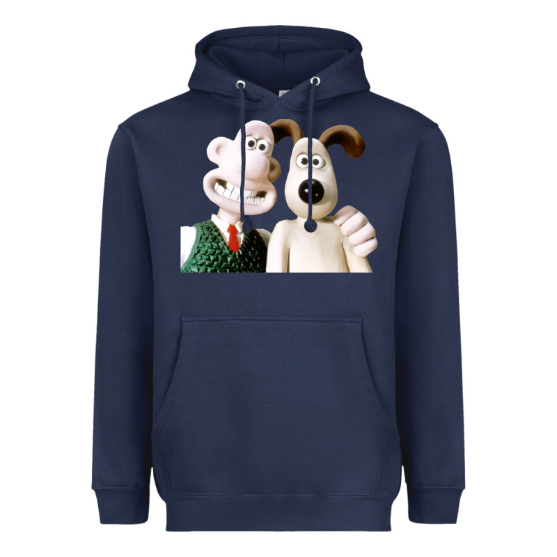 The Man With His Dog Taking Selfie W.a.l.l.a.c.e Heavyweight Hoodie by lanVoArt | Teevron
