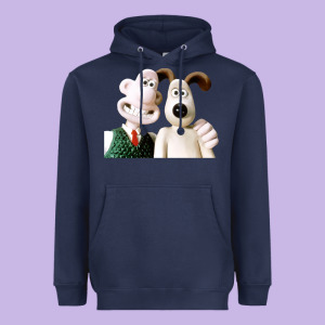 The Man With His Dog Taking Selfie W.a.l.l.a.c.e Heavyweight Hoodie Designed By Lanvoart