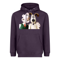 Plum the man with his dog taking selfie w.a.l.l.a.c.e Heavyweight Hoodie - lanVoArt