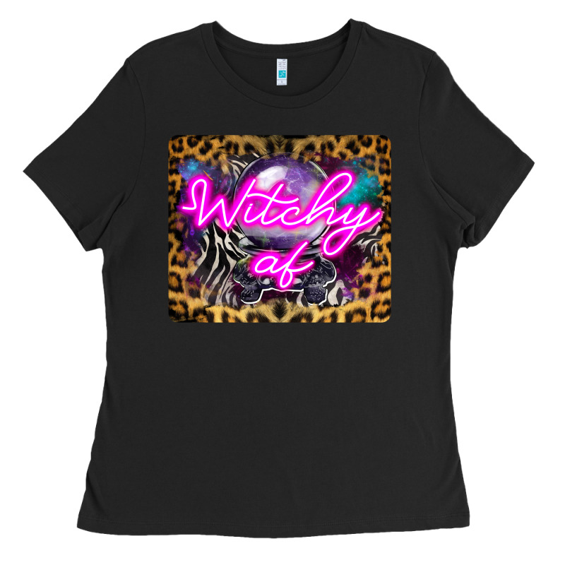 Witchy Af Crystal Ball Ladies Tee by LillyAllenDesigns | Teevron
