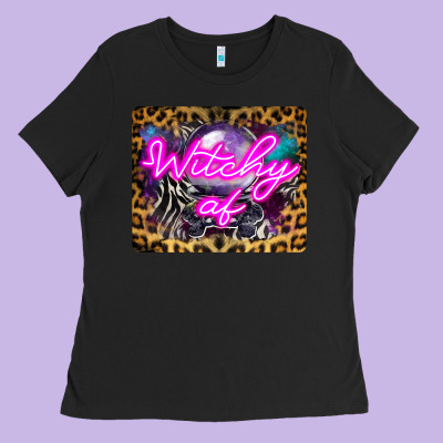 Witchy Af Crystal Ball Ladies Tee Designed By Lillyallendesigns