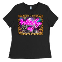 Black Witchy Af Crystal Ball Ladies Tee - LillyAllenDesigns
