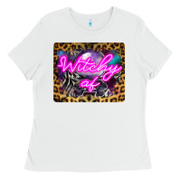 White Witchy Af Crystal Ball Ladies Tee - LillyAllenDesigns