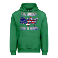 Emerald the divided states of america political humor usa map t shirt Urban Hoodie - lanVoArt
