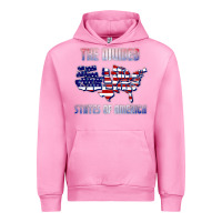 Fuchsia Pink the divided states of america political humor usa map t shirt Urban Hoodie - lanVoArt