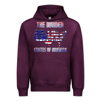 Mauve Wine the divided states of america political humor usa map t shirt Urban Hoodie - lanVoArt