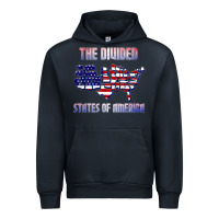 Navy the divided states of america political humor usa map t shirt Urban Hoodie - lanVoArt