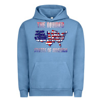 Pigment Pebble Blue the divided states of america political humor usa map t shirt Urban Hoodie - lanVoArt