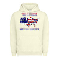 Pigment Pistachio the divided states of america political humor usa map t shirt Urban Hoodie - lanVoArt