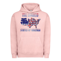 Pigment Salmon the divided states of america political humor usa map t shirt Urban Hoodie - lanVoArt