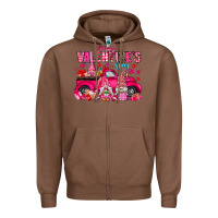 Chestnut Happy Valentines Day Zipper Hoodie - CowhideDigitalArt