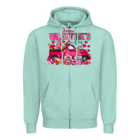Seafoam Happy Valentines Day Zipper Hoodie - CowhideDigitalArt