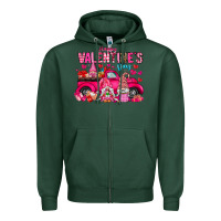 Sports Green Happy Valentines Day Zipper Hoodie - CowhideDigitalArt