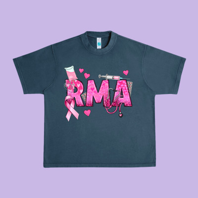 Breast Cancer Rma Registered Medical Assistant Urban Heavy Tee Designed By Texasbilliewilder