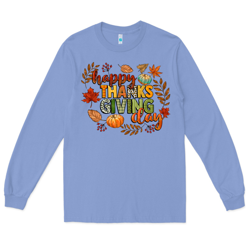 Happy Thanksgiving Day Long Sleeve Tee by CowGirlArtShop | Teevron