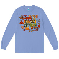 Colony Blue happy thanksgiving day Long Sleeve Tee - CowGirlArtShop