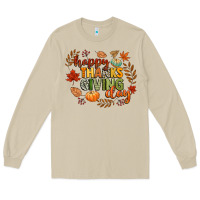 Mushroom happy thanksgiving day Long Sleeve Tee - CowGirlArtShop