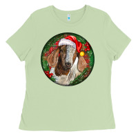 Matcha Boer Goat Christmas Ladies Tee - LillyAllenDesigns