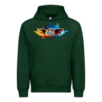 Forest Green se bikes bmx bicycle on fire sport blue red Urban Hoodie - lanVoArt