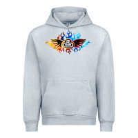 Heather Grey se bikes bmx bicycle on fire sport blue red Urban Hoodie - lanVoArt