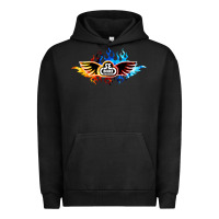 Pigment Black se bikes bmx bicycle on fire sport blue red Urban Hoodie - lanVoArt