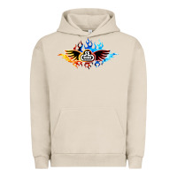 Pigment French Oak se bikes bmx bicycle on fire sport blue red Urban Hoodie - lanVoArt